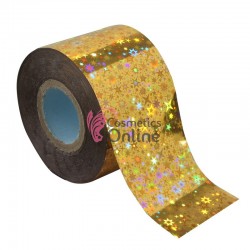 Folii de transfer, folie de unghii  Aurie cu Stelute F048